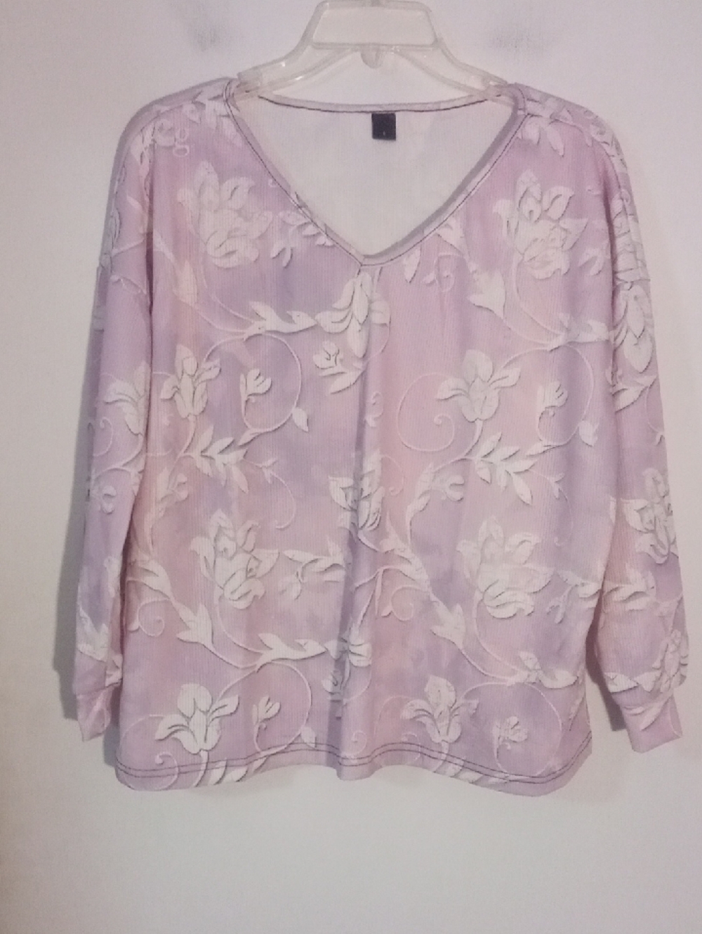 Purple Floral Blouse Small New NWOT Oversized Fits Large